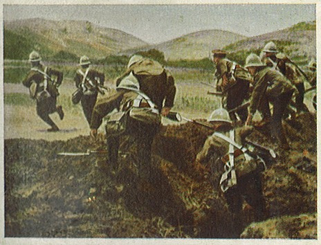 Postkarte Britische Truppen beim Angriff