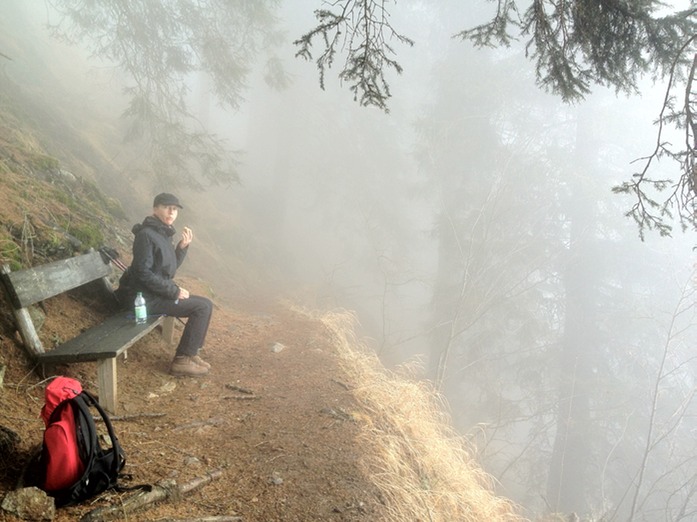 im Nebel am Taser Hhenweg