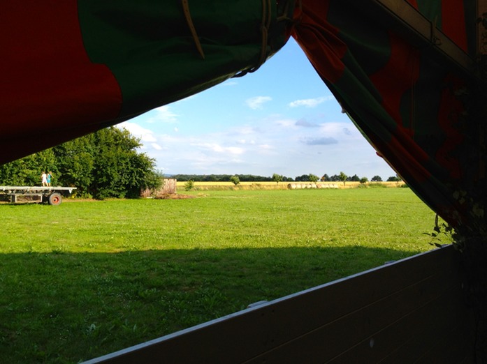 deutsche Landschaft aus Schtzenfestzelt