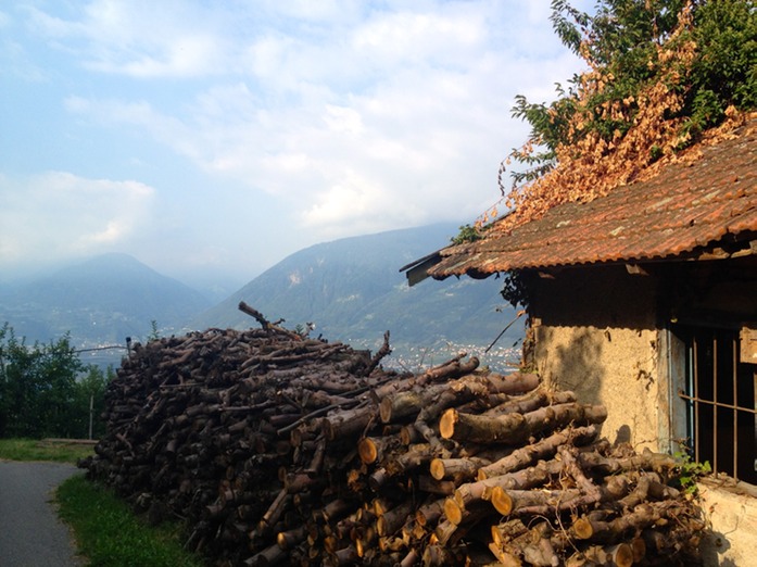 Holz vor der Htte