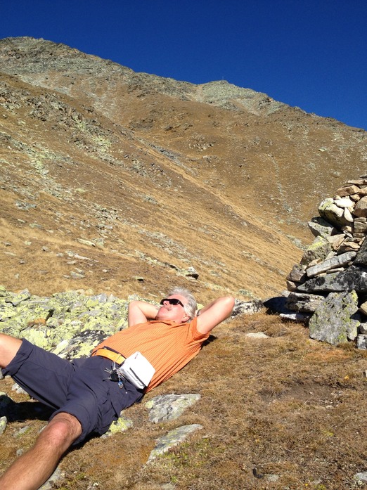 fauler Wanderer kurz vor Vermoispitze 2929m