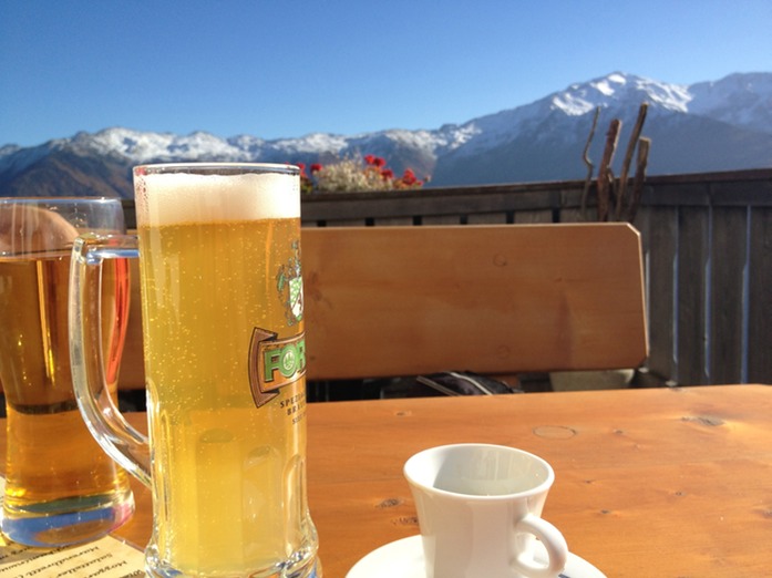 Htte St. Martin mit Radler
