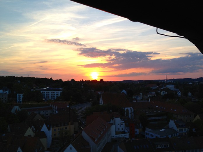 Sonnenuntergang vom Marienkirchturm