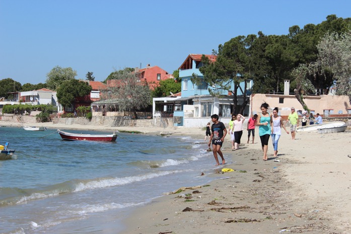 Strand nahe der Stadt