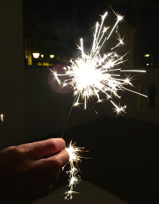 Feuerwerk auf der Terrasse