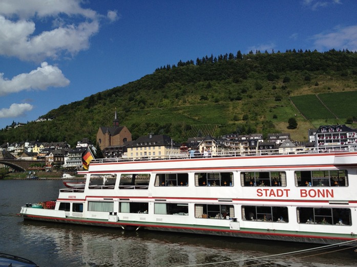 vom Schiff rauf zur Wetterfahne