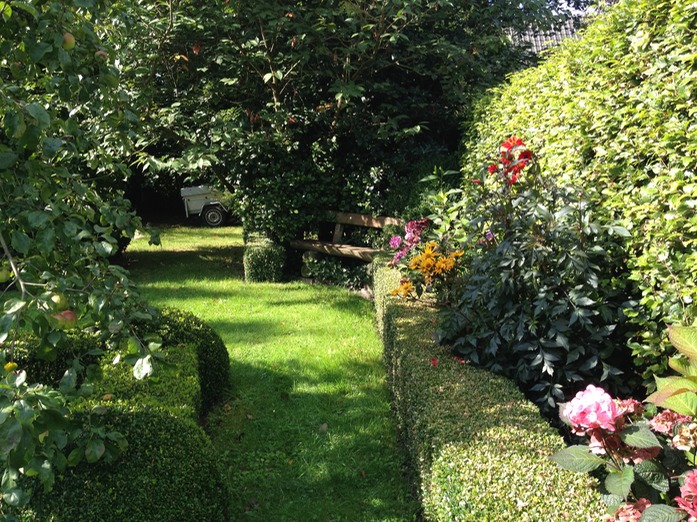 Frhstcksecke mit Apfelbaum