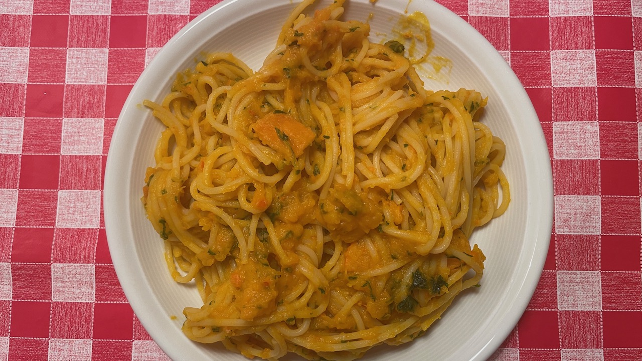 KürbisPersil Spaghetti