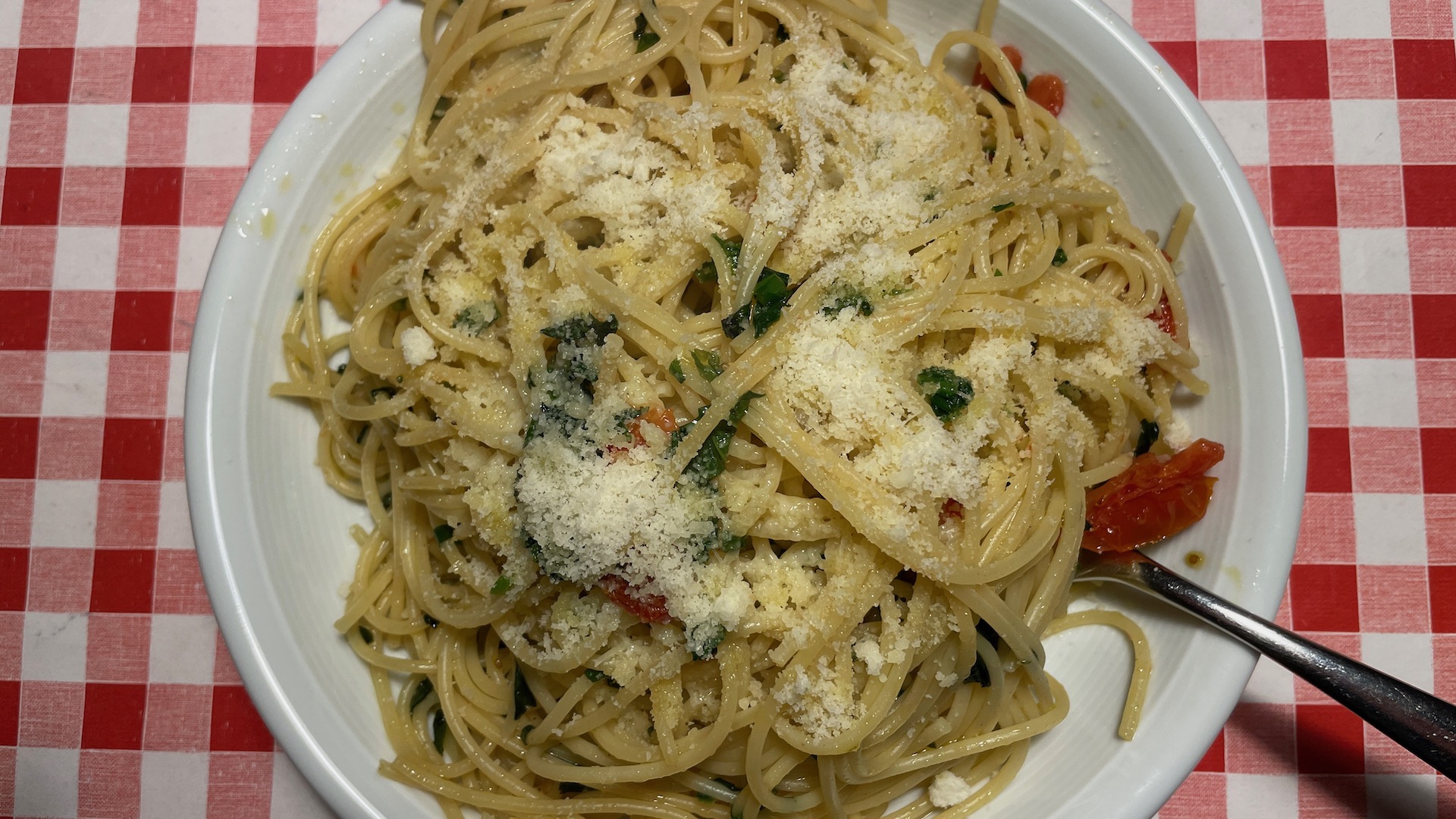 Spaghetti Bärlauch Olive